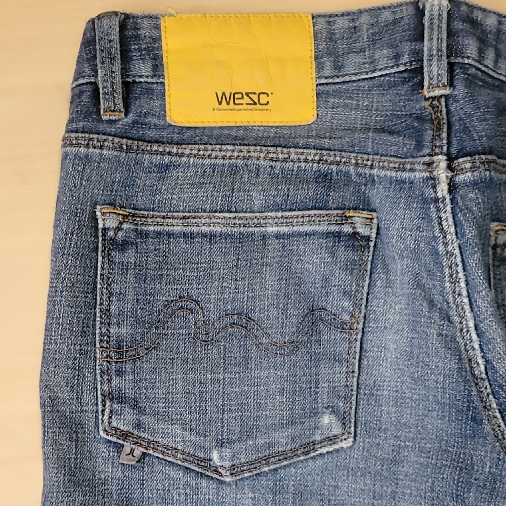 WeSC Womens The Eve Jean Blue Straight Leg